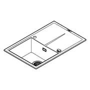 Grohe - Kompositspüle K400 31639 1 Becken 780x500mm mit ATF re/li granit schwarz