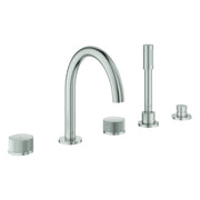 Grohe - 5-L-Wannenkombin. Atrio Private C. 25226 Knopfbetätigung supersteel