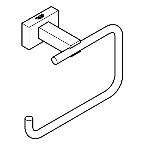 Grohe - WC-Papierhalter ESSENTIALS Cube 40507_1 ohne Deckel supersteel