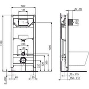 Ideal Standard - WC-Element 120 M PROSYS, mechanisch