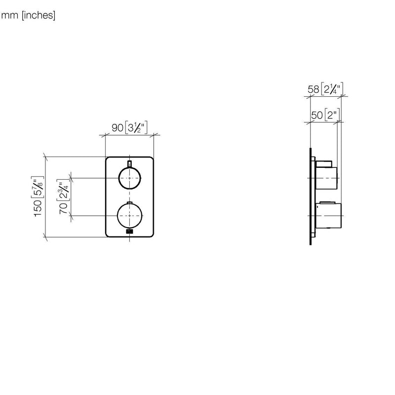 Dornbracht - UP-Therm. m. 1-Weg-Mengenreg. LULU 36425710 platin gebürstet
