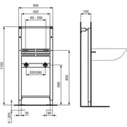 Ideal Standard - Wachtisch-Element PROSYS, barrierefrei