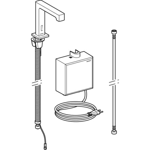 Geberit Vertriebs - Brenta WT-Arm., Standmontage, Netz mit AP-Funkt.Box, o.Misch., schwarz matt