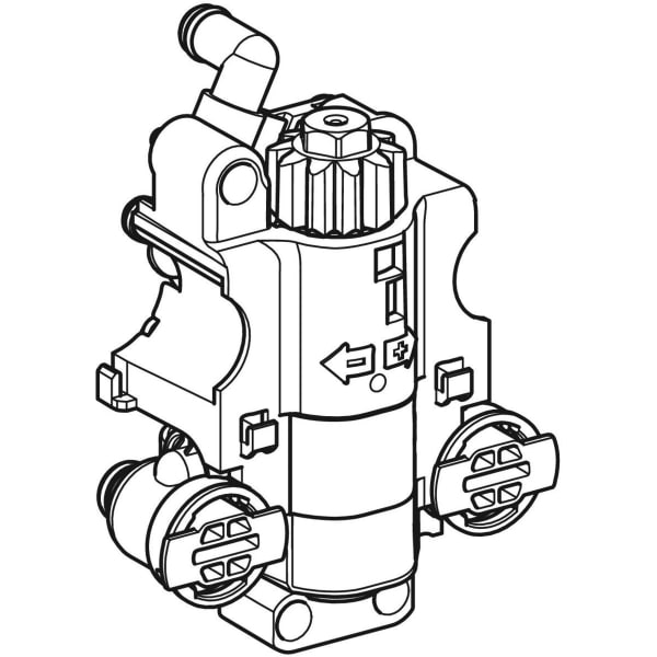 Geberit Vertriebs - Funktionseinheit ohne Generator f. Piave/Brenta WT-Arm.m. Therm.Mischer
