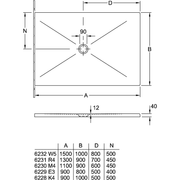 VILLEROY & BOCH - Duschwanne SUBWAY Infinity 6231 1300x900x40mm Weiß Alpin