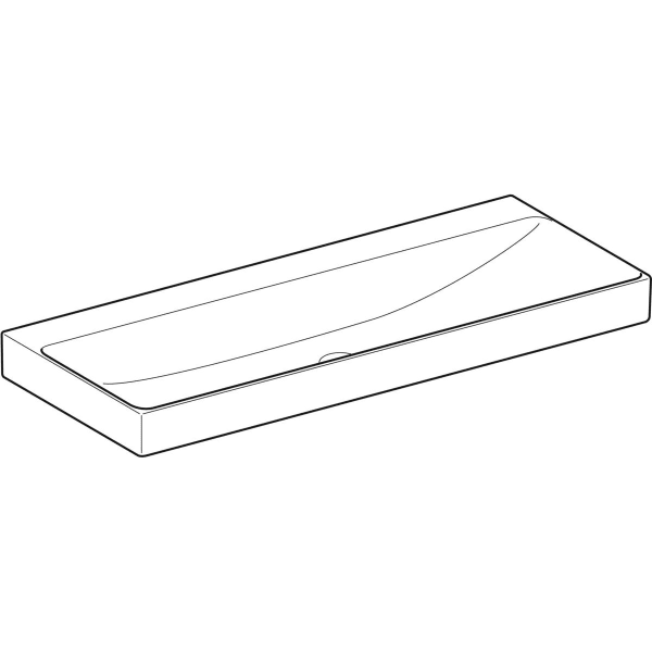 Geberit Vertriebs - ONE Waschtisch 120x48 cm, Abg. verti. o. Hl., o. Ül., weiß, KeraTect