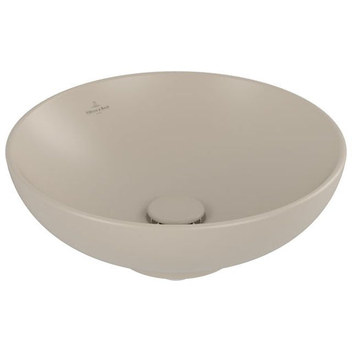 VILLEROY & BOCH - Aufsatzwaschbecken Loop&Friends 420x420mm Rund o. ÜL. Almond CeramicPlus