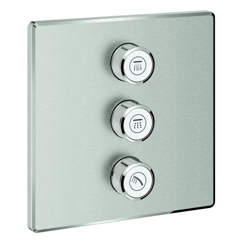 Grohe - 3-fach UP-Ventil GROHTHERM Smart Control 29127 FMS eckig supersteel