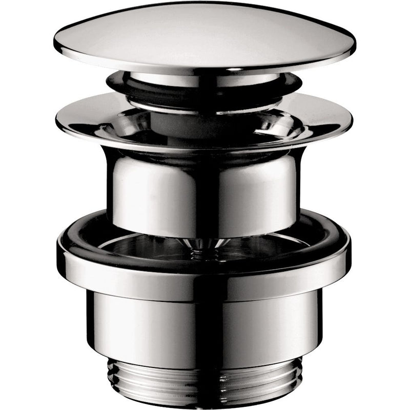 Hansgrohe - Ablaufventil push-open DN32 chrom mit Überlaufloch