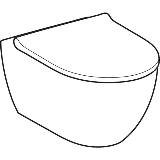 Geberit Vertriebs - Acanto Set WWC m. WC-Sitz, Tiefsp. TFlush, geschl.Fo, T:53cm, weiß,KeraTect