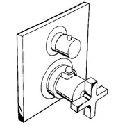 Hansgrohe - Fertigset UP Thermostat AXOR CITTERIO 39705 chrom m.Kreuzgriff m.Absperrvt