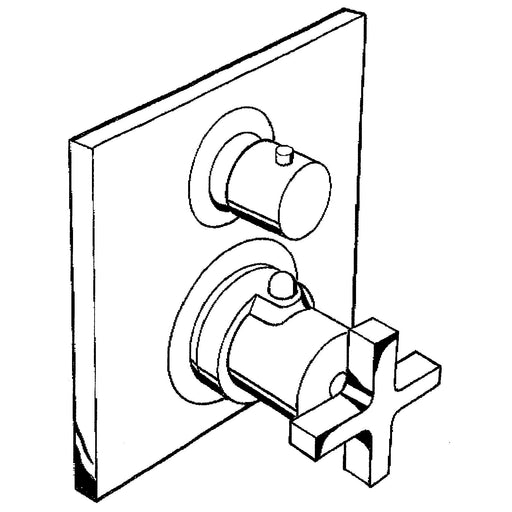 Hansgrohe - Fertigset UP Thermostat AXOR CITTERIO 39705 chrom m.Kreuzgriff m.Absperrvt