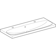 Geberit Vertriebs - Acanto Waschtisch 120x48cm einfache Bef., 2 Hl., m. Ül., weiß