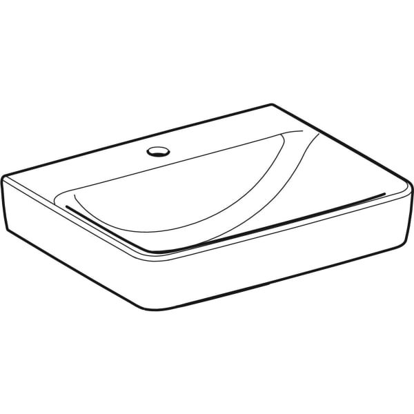 Geberit Vertriebs - RENOVA Plan Waschtisch, 55x44cm m. Hl., o. Ül., weiß, NEU
