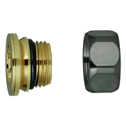 Grohe - Anschlussverschraubung 45044 1/2 hard graphite gebürstet