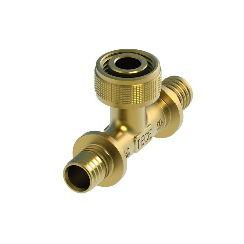 TECE SE - TECEflex Schnelladapter, T-Stück, Abgang, Si-Bronze 16 x 1/2 x 16