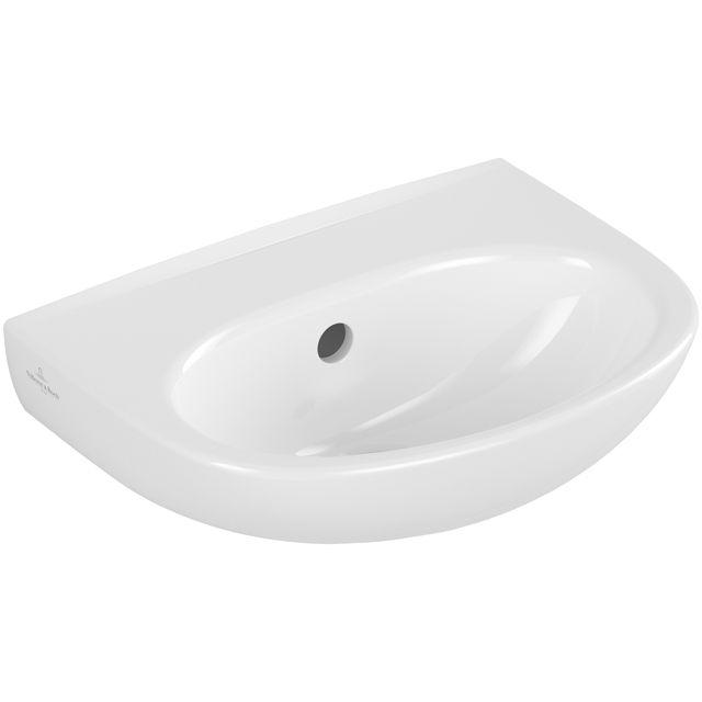 VILLEROY & BOCH - Handwaschbecken O.novo Oval mit Überlauf Weiß Alpin CeramicPlus