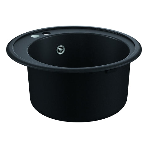 Grohe - Kompositspüle K200 31656 1 Becken rund Durchmesser 510 mm granit schwarz