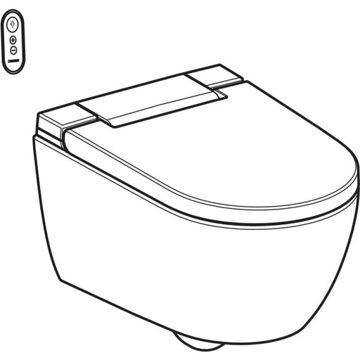 Geberit Vertriebs - AquaClean Alba WC-Komplettanlage Wand-WC, weiß / KeraTect