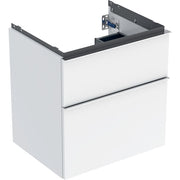 Geberit Vertriebs - iCon Unterschrank für WT, 2 Schubl. 59,2x61,5x47,6cm, weiß hgl./Gr. chrom