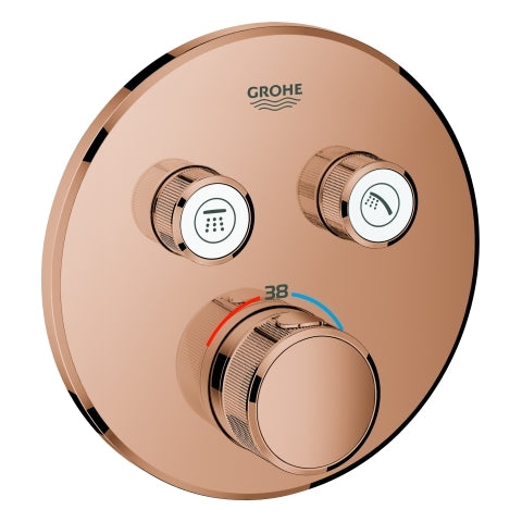 Grohe - Thermostat GROHTHERM SmartControl 29119 FMS rund 2 ASV warm sunset