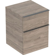 Geberit Vertriebs - iCon Seitenschrank, 2 Schubladen 45x60x47,6cm, Nussbaum hickory/Gr. Lava