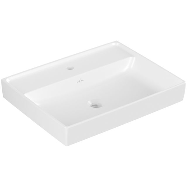 VILLEROY & BOCH - Waschtisch COLLARO 4A3361 600x470mm Eckig Stone White CeramicPlus