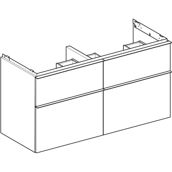 Geberit Vertriebs - iCon Unterschrank für DWT, 4 Schubl. 118,4x61,5x47,6cm, lava