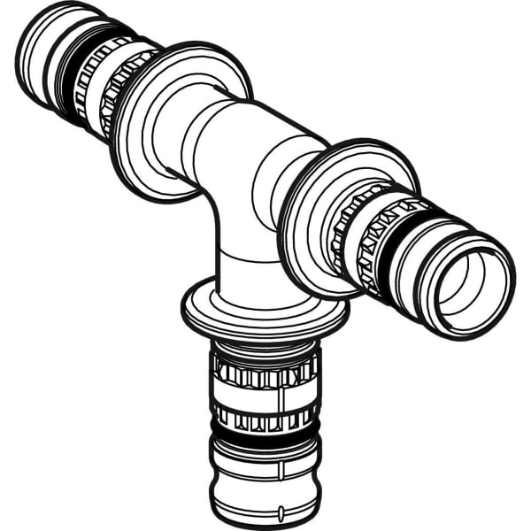 Geberit Vertriebs - Mepla T-Stück egal PVDF d63-63-63