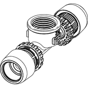 TECE SE - TECElogo-Ax T-Stück Dim. 16 x Rp 1/2 x 16, Siliziumbronze