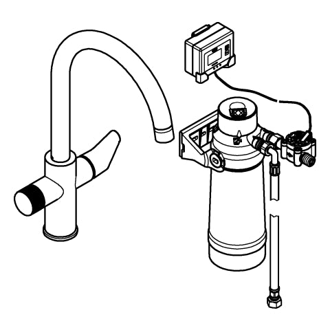 Grohe - Starter Kit GROHE Blue Pure BauCurve 30581 C-Auslauf S-Filter chrom