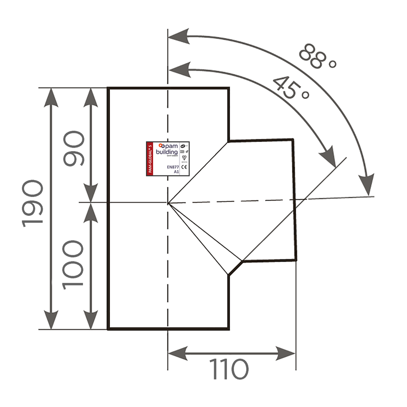 Fornatis - Abzweig DN 100x80 88Grad