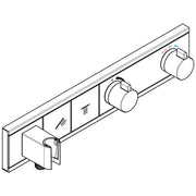 Hansgrohe - Thermostat Unterputz RAINSELECT Fertigset 2 Verbraucher weiß/chrom