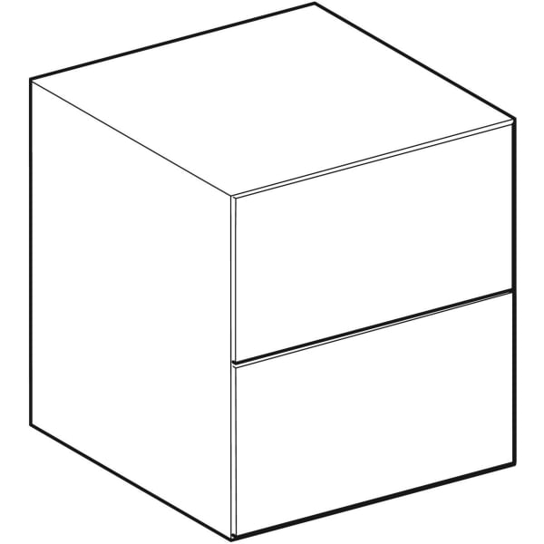 Geberit Vertriebs - ONE Seitenschrank mit 2 Schubl. 45x49,2x47cm, Eiche