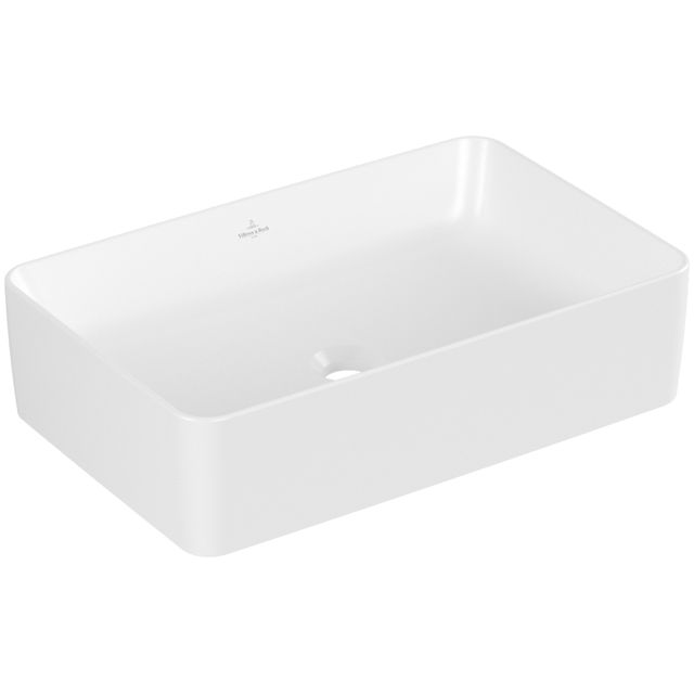 VILLEROY & BOCH - Aufsatzwaschtisch COLLARO 4A2056 560x360mm Eckig Stone White CeramicPlus