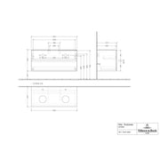 VILLEROY & BOCH - Konsolen-Unterschrank 1200mm f AWT 2 Ausz 2 Aussch mLB C519H2 RR Macciato