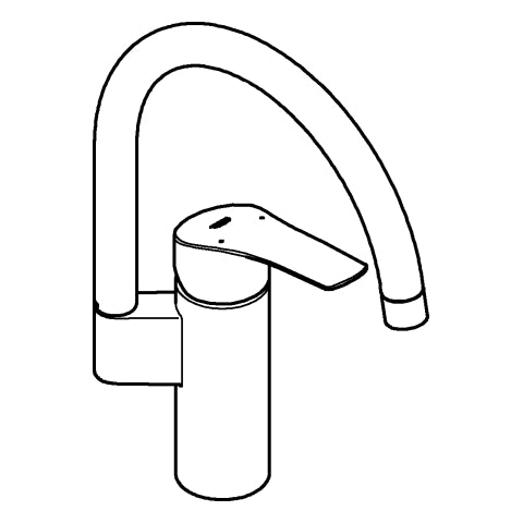 Grohe - EH-SPT-Batterie EUROSMART 33202_3 hoher Auslauf chrom