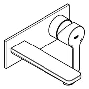 Grohe - 2-Loch-WT-Wandbatterie LINEARE 19409 Fertigmontageset chrom
