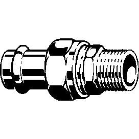 Viega - Verschraubung TEMPONOX 1765 AG 18mm x 3/4AG Stahl nichtrostend
