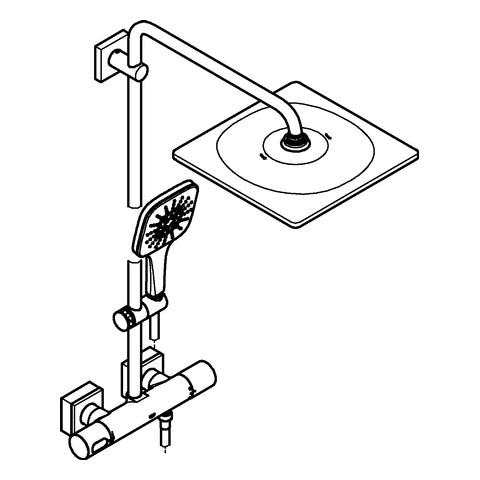 Grohe - Duschsystem RAINSHOWER SmartActive 310 26649 THM KB 26563 chrom