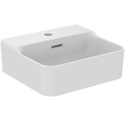 Ideal Standard - Handwaschbecken CONCA, 1 Hl., m.Ül., 400x350x165mm, geschliffen, Weiß m.IP