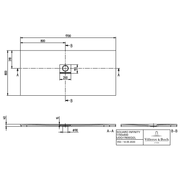 VILLEROY & BOCH - Duschwanne Squaro Infinity 1700x800x40mm re-eckig EB:li Grey