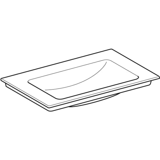 Geberit Vertriebs - ONE Möbelwaschtisch 75x48 cm Abg.verti., o.Hl., o.Ül., weiß, KeraTect