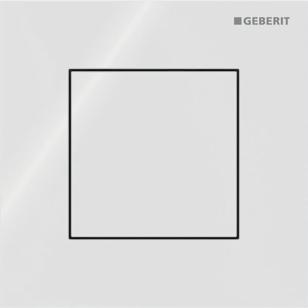 Geberit Vertriebs - Typ 40 UR-Strg. mit pneum. Sp-Ausl. Square, Glas, weiß