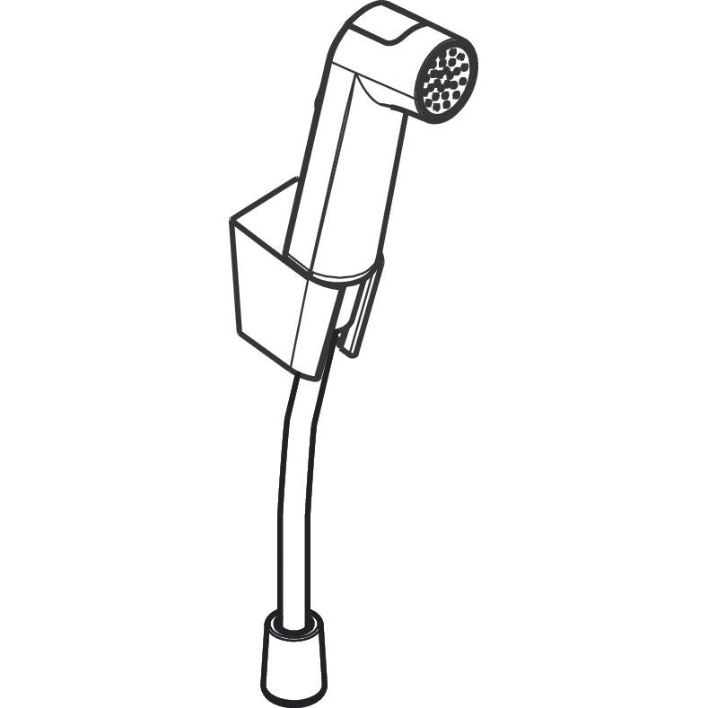 Hansgrohe - Handbrause Bidette S 1jet/Porter S m. Textilschlauch 1250mm MSW