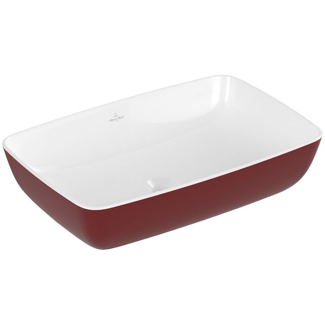 VILLEROY & BOCH - Aufsatzwaschbecken Artis 580x385mm Rechteck ohne Überlauf Bordeaux