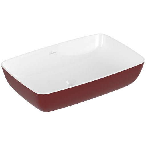 VILLEROY & BOCH - Aufsatzwaschbecken Artis 580x385mm Rechteck ohne Überlauf Bordeaux