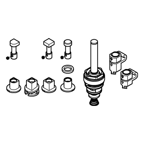 Grohe - Umstellung 48442 für UP-EHM Wanne chrom