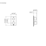 Dornbracht - Fertigset für UP Thermostat IMO 36425670-33 schwarz matt