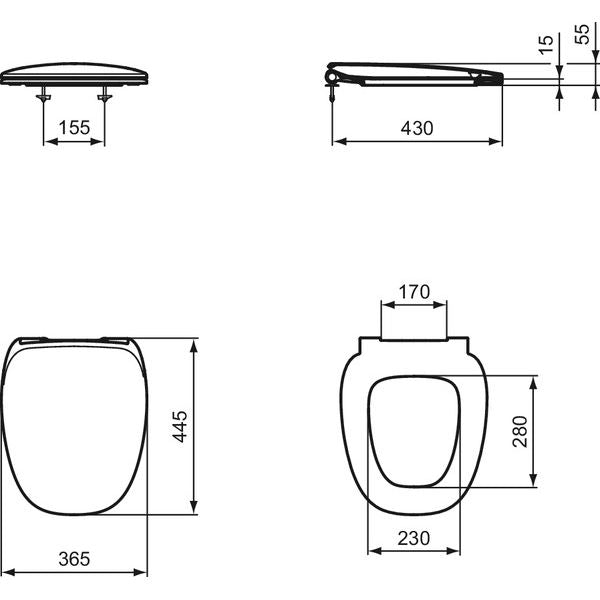 Ideal Standard - WC-Sitz Softclosing DEA, weiß
